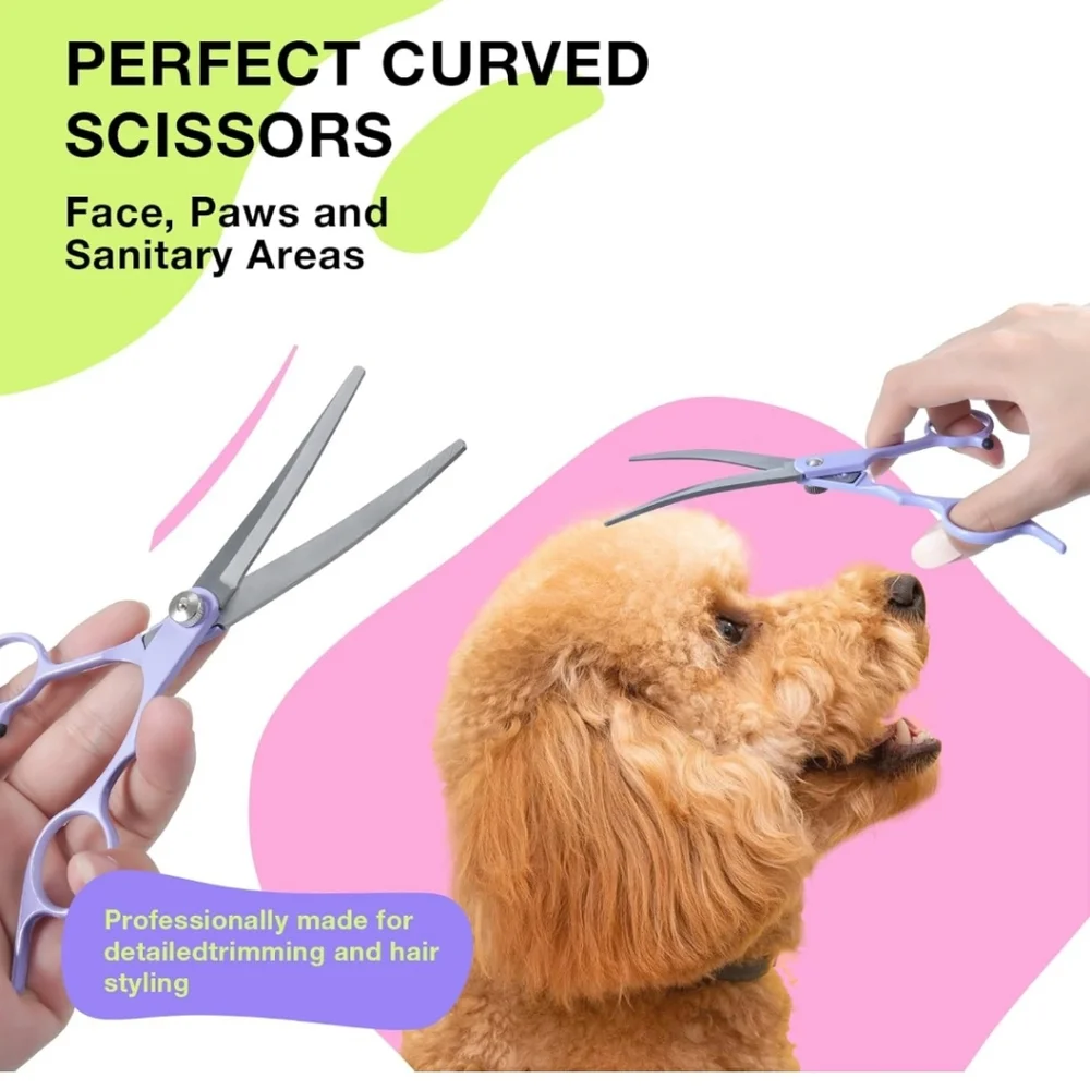 Purple Cordless Grooming Clippers for Pets